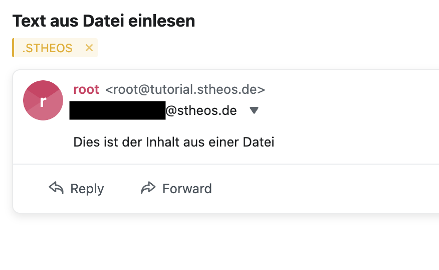 Einfache Textmail